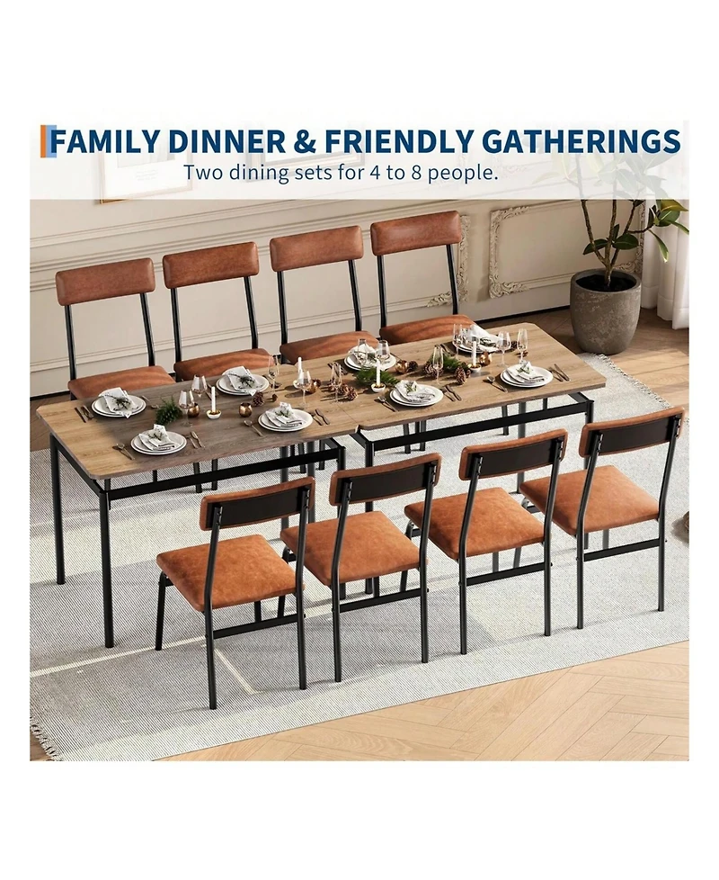 gaomon Kitchen Table 5 Piece Dining Table Set For 4 Kitchen Table And Chairs Set for Dining Room, Home Office
