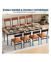 gaomon Kitchen Table 5 Piece Dining Table Set For 4 Kitchen Table And Chairs Set for Dining Room, Home Office