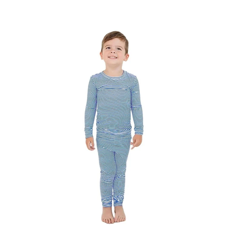 Motette Baby Boys Cobalt Stripe Pajama Set