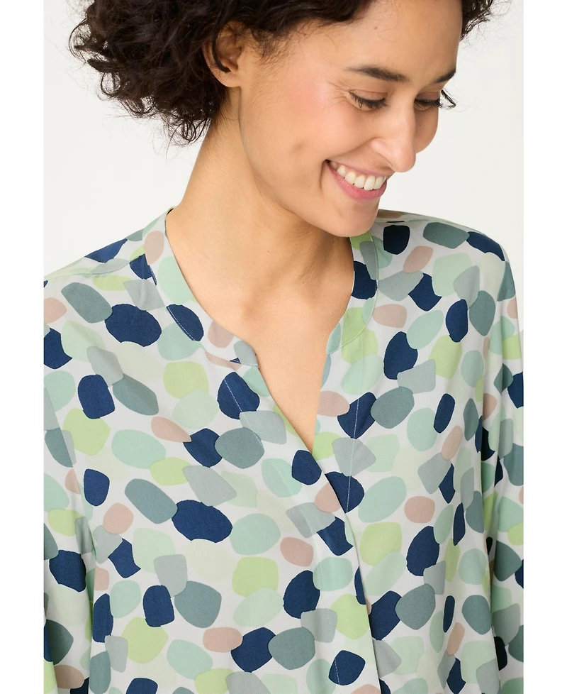 Olsen Women's Blot Print Blouse Tops
