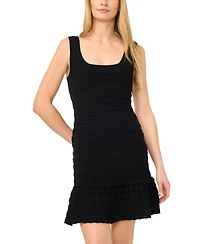 CeCe Women's Pointelle Scoop Neck Sleeveless Dress