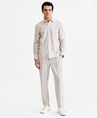 Alfani Men's Long-Sleeve Fluid Swirl Poplin Shirt, Macy's Exclusive