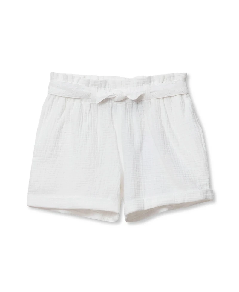 Lands' End Girls Woven Belted Pull On Short