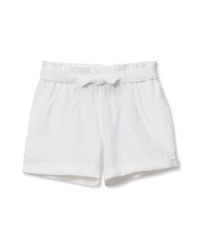 Lands' End Girls Woven Belted Pull On Short