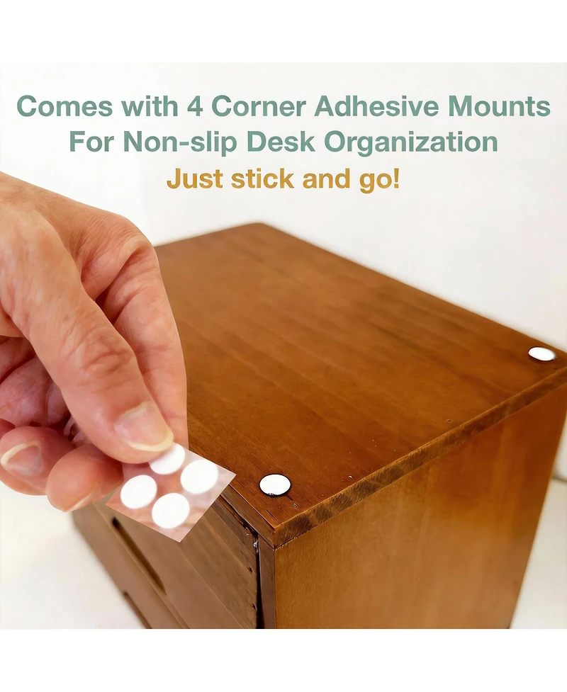 Yigii Boho Tribal 4-Drawer Desk Organizer: Stylish Storage for Office, Bedroom, Kitchen