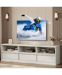 Gaomon Mid-Century Tv Stand for 65–75" TVs, Industrial Entertainment Center with 3 Drawers