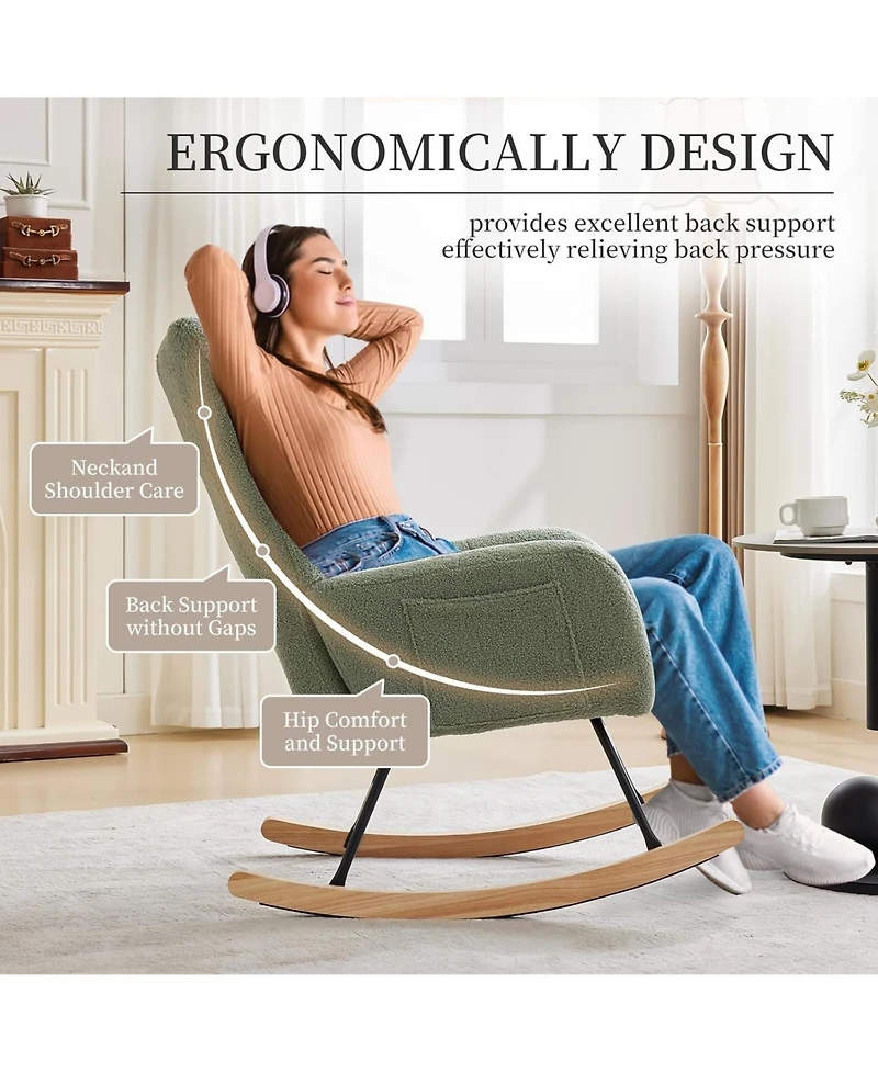 gaomon Nursery Glider Rocking Chair