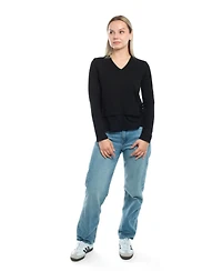 Wilt Clothing Women's Mixed Media Double Layer Long Sleeve