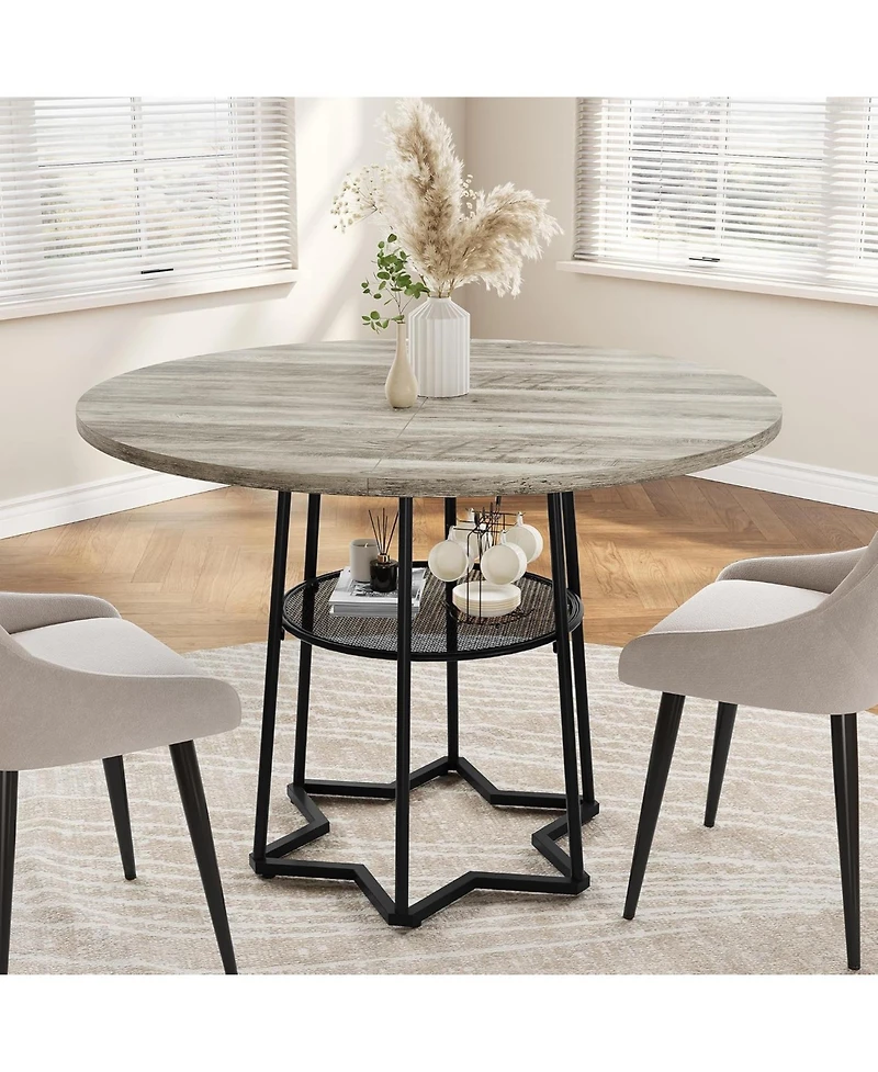 Gaomon Kitchen Table Round Dining Table for 4 39 inch Wood Dining Room Tables for Dining Room, Home Office, Living Room