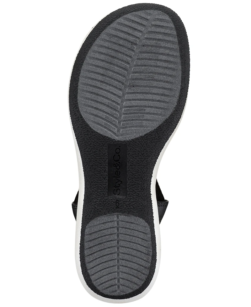 Style & Co Women's Harperr Elastic Round Toe Flat Sandals, Macy's Exclusive