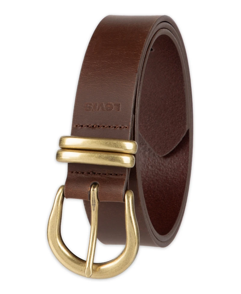 Levi's Women's Double Metal Loop Leather Belt