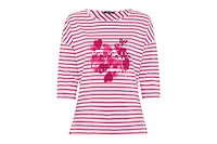 Olsen Women's Stripe & Hearts Print T-Shirt