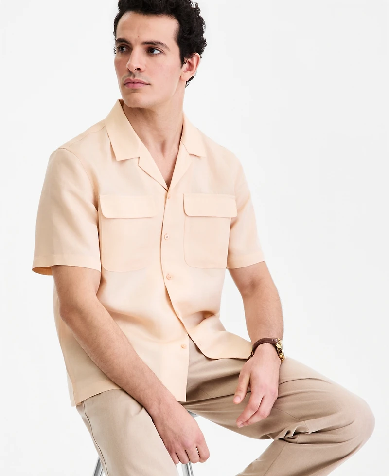 Alfani Men's Owen Short-Sleeve Button-Up Shirt, Macy's Exclusive