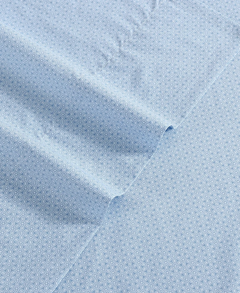 Nautica Geo Floral 200-Thread Count Cotton Percale -Pc. Sheet Set