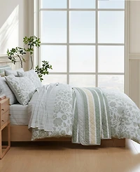 Nautica Jacob Bay Floral Cotton Reversible 3-Pc. Comforter Set, Full/Queen