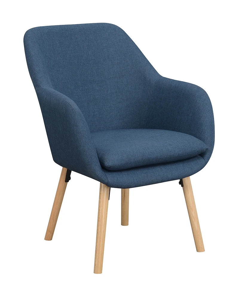 Convenience Concepts 25.25" Faux Linen Charlotte Wingback Accent Armchair