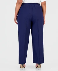 Jones New York Plus Linen Straight Drawstring Pants