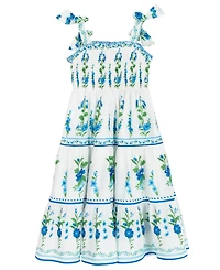 Rare Editions Girls' 2T-6X Placement Print Woven Dress