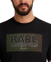 Karl Lagerfeld Paris Men's Textured Graphic Print T-Shirt