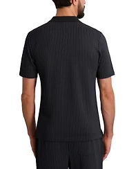 Karl Lagerfeld Paris Men's Performance Striped Polo Shirt