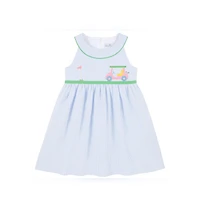 Florence Eiseman Toddler Girls Check Seersucker Dress With Golf Cart