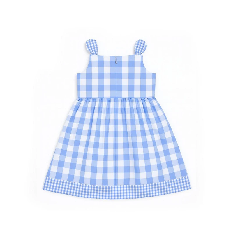 Florence Eiseman Little Girls Gingham Dress With Flower Cherries