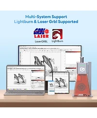 Zachvo Nano Pro Laser Engraver: 5000mm/s Speed, 0.01mm Precision, Cuts 10mm Wood & 4.5mm Acrylic, LightBurn Compatible