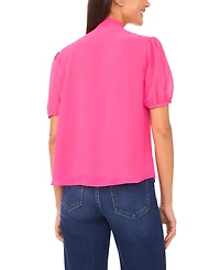 CeCe Women's Short-Sleeve Bow Tie Top