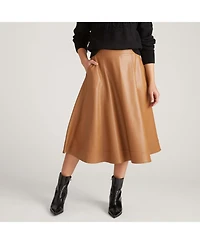 Universal Standard Women's Plus Charlotte Leather Skirt