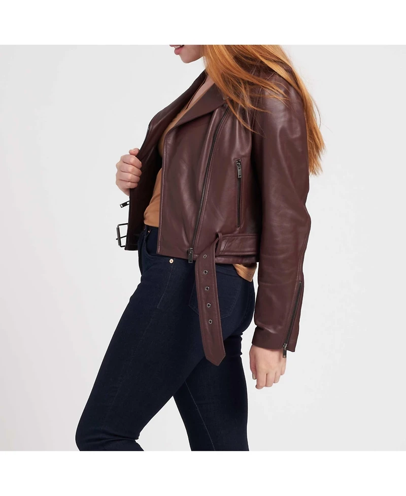 Universal Standard Plus Leeron Leather Moto Jacket