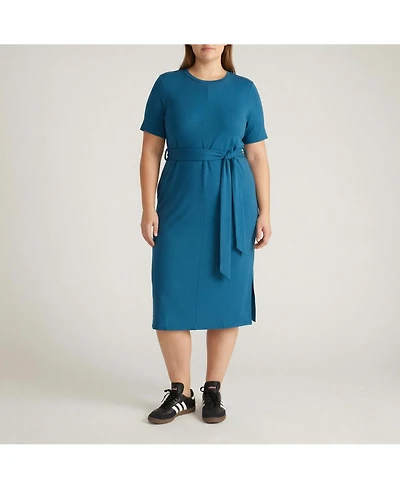 Universal Standard Plus TravelKnit Belted Dress