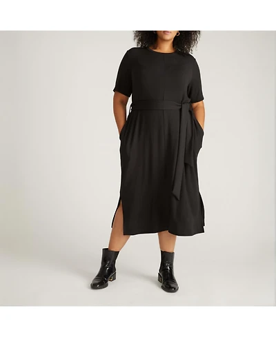 Universal Standard Plus TravelKnit Belted Dress
