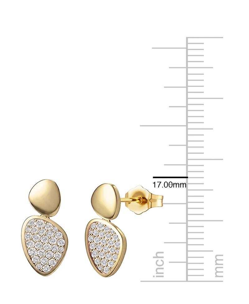 Macy's Lab Grown White Sapphire (5/8 ct. t.w.) Earrings Sterling Silver (Also 14k Gold Over Silver)