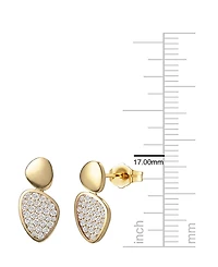Macy's Lab Grown White Sapphire (5/8 ct. t.w.) Earrings Sterling Silver (Also 14k Gold Over Silver)