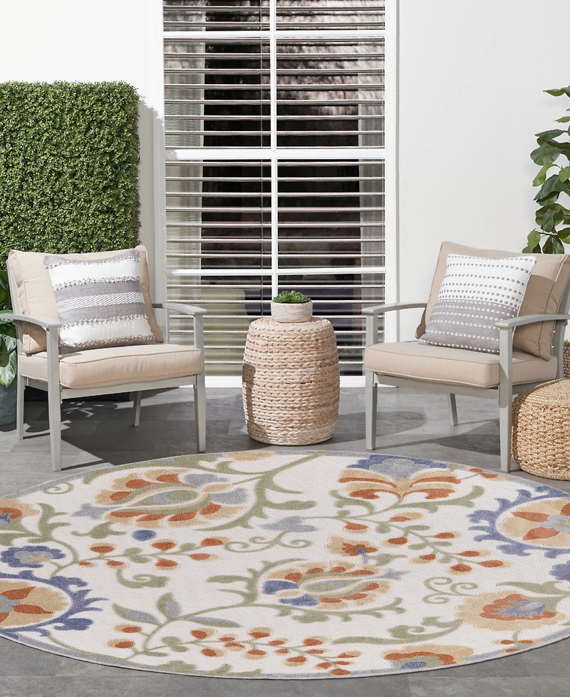 Nourison Home Aloha ALH17 7'10"x7'10" Round Area Rug