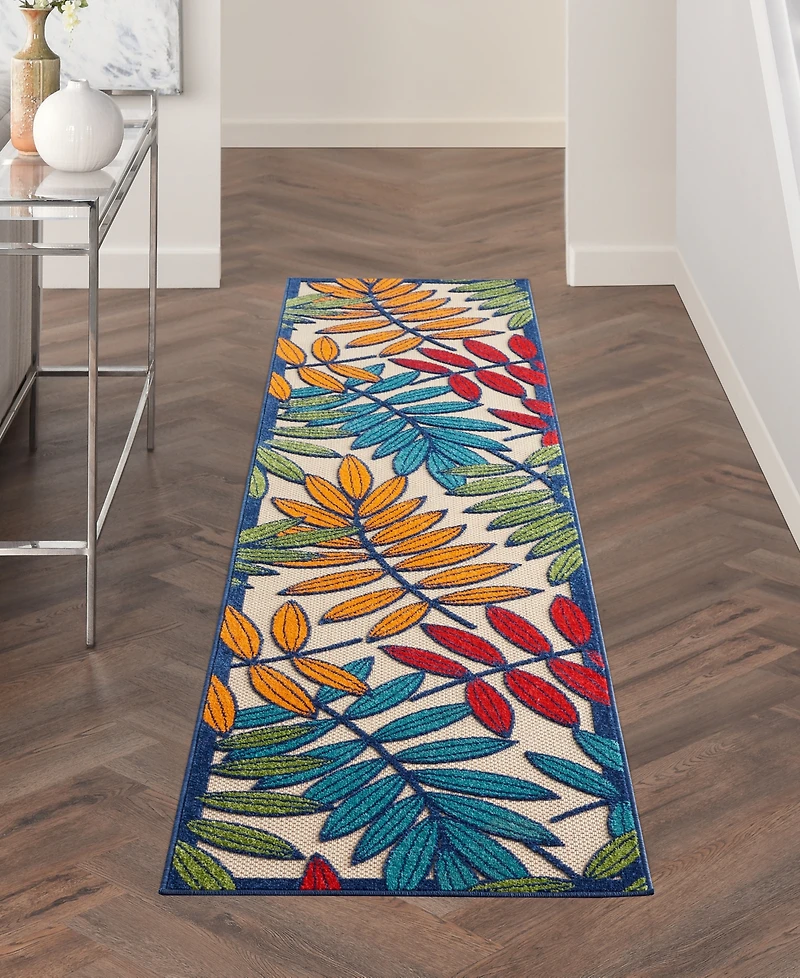 Nourison Home Aloha ALH18 Multi 2'3" x 10' Runner Rug