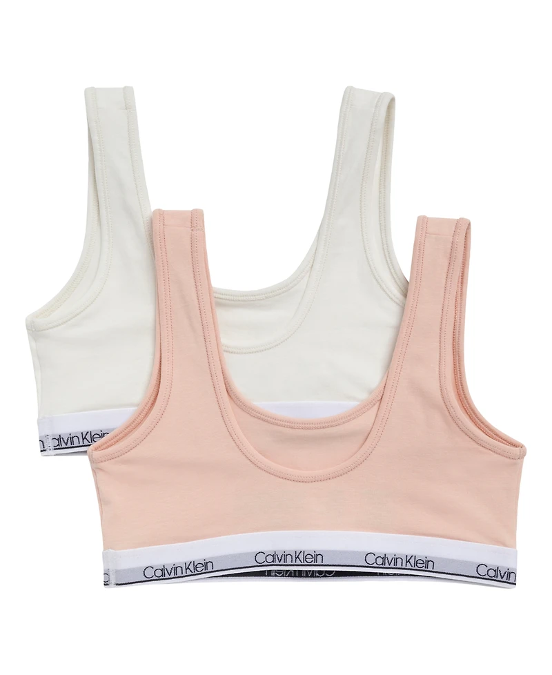 Calvin Klein Girls' 6-16 Full Coverage Bra, 2-Pack