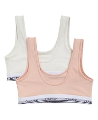 Calvin Klein Girls' 6-16 Full Coverage Bra, 2-Pack