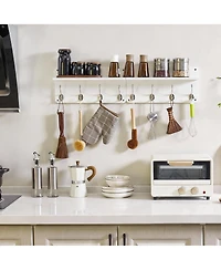 Yigii 2 Pack Wall Organizer: Stylish, Space Saving, Versatile Storage for Coats, Bags, Keys