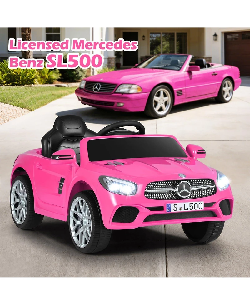 Mecale 12V Kids Ride On Car Licensed Mercedes Benz with Remote and Music