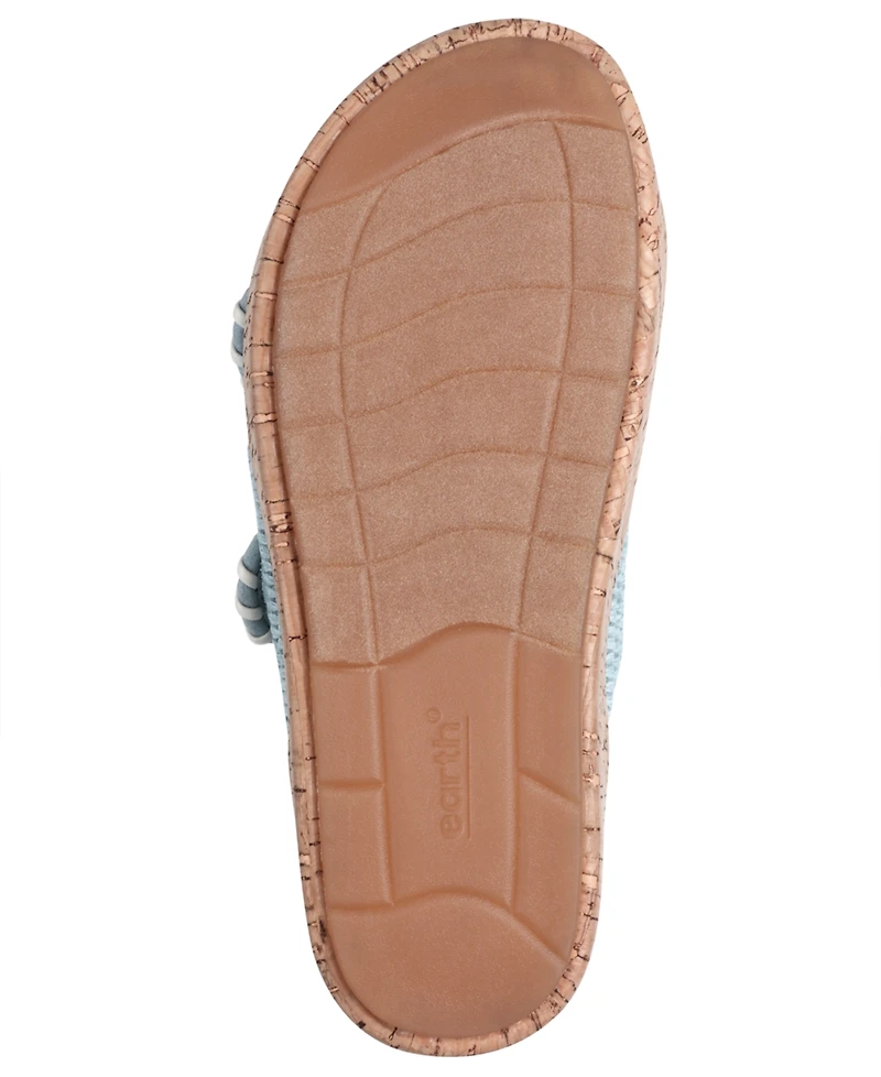 Earth Women's Sprinti Round Toe Platform Footbed Sandals