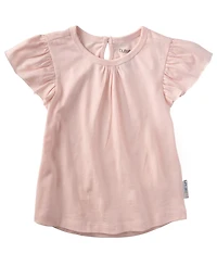 butterblu Baby Girls' Ruffle Shoulder Short-Sleeve Tops, 5-Pack