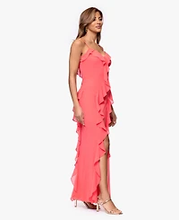 Xscape Women's Ruffle Detail Maxi Dress
