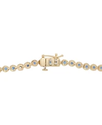 Macy's Blue Sapphire (2 ct. t.w.) and Diamond Accent Bracelet in 10k Yellow Gold