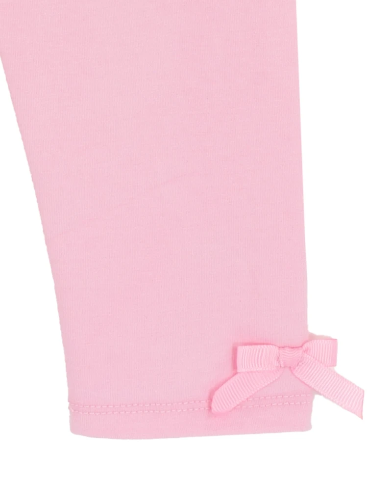 Rare Editions Baby Girls' Floral Crewneck Top and Pull-On Leggings, 2-Piece Set