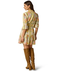 Adrianna Women's Printed Ruffle Short Dress