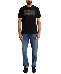 Karl Lagerfeld Paris Men's Textured Graphic Print T-Shirt
