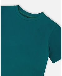 Deux par Big Boys Cotton Jersey T-Shirt Solid