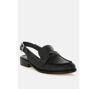 Rag & Co Women's Jemykin Genuine Leather Loafer Sandals