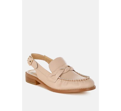 Rag & Co Women's Jemykin Genuine Leather Loafer Sandals